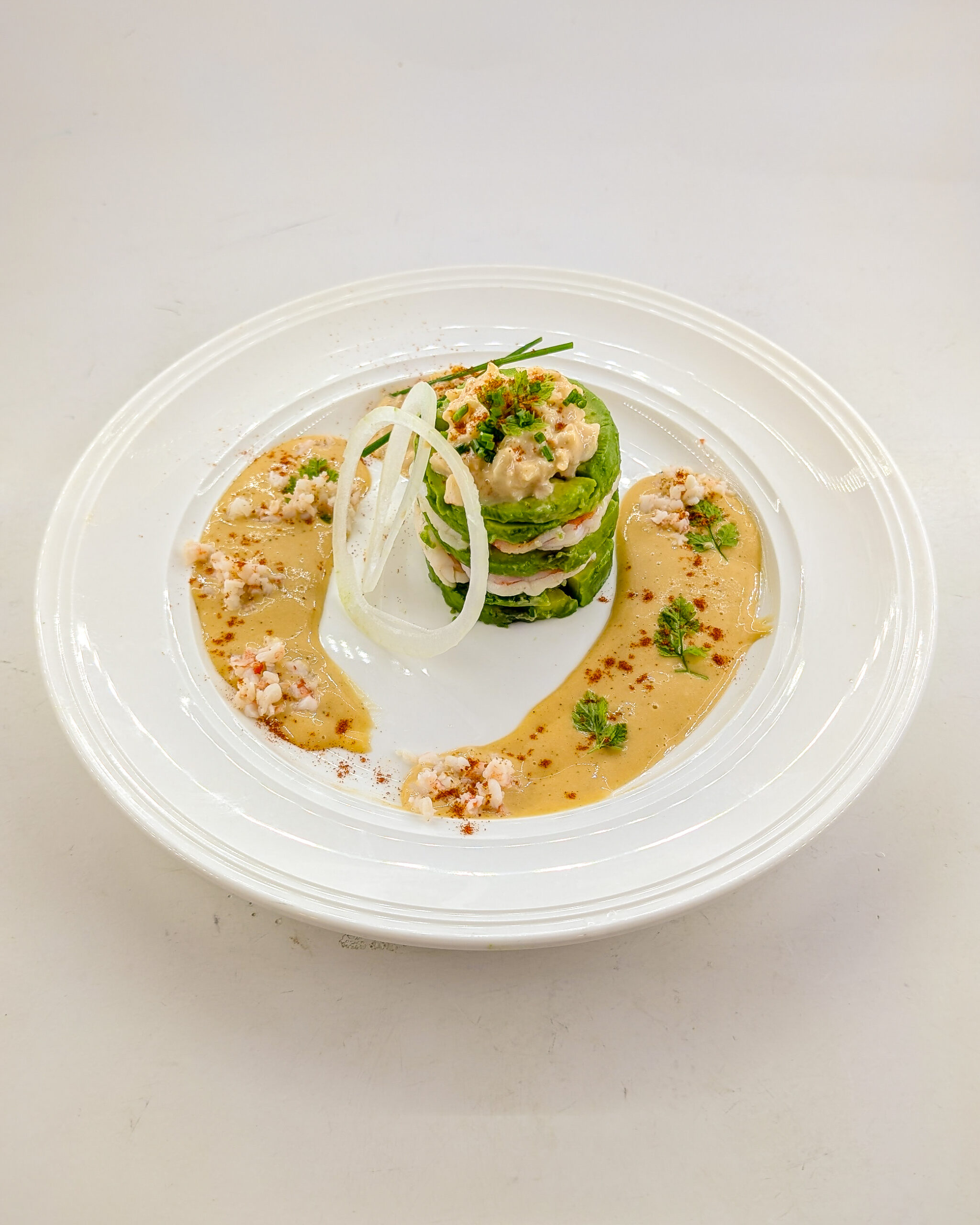 The Retro-Chic Elegance of Avocado Shrimp Timbale